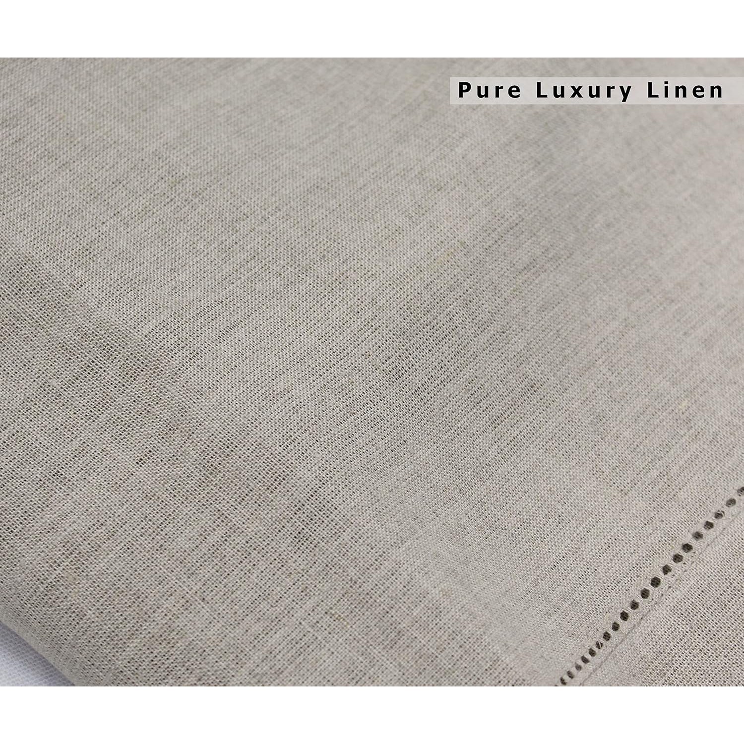 Natural Linen Napkins, Set of 12, detail view